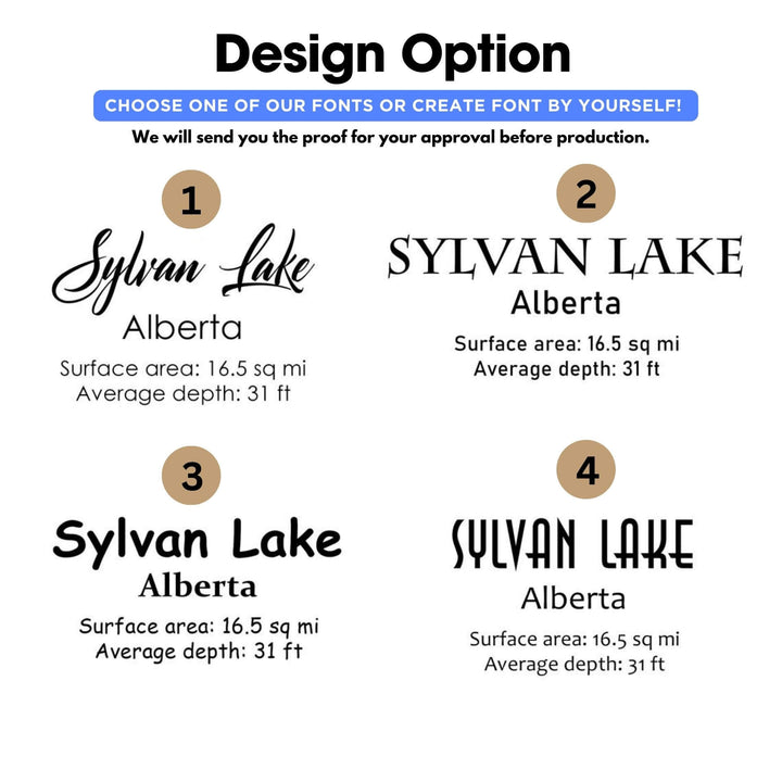 Choose your Custom 3D Wooden Map of Big Fish Lake design with surface area and average depth details by Moc Tho