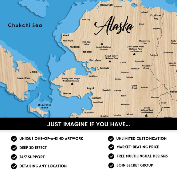 Alaska Laser Map Files - 7 Layers - Svg/Ai/Dxf/Pdf – Moc Tho
