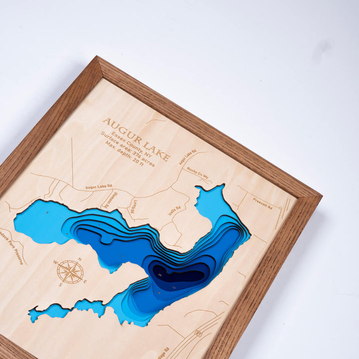 Custom 3D Augur Lake Wooden Wall Art by Moc Tho