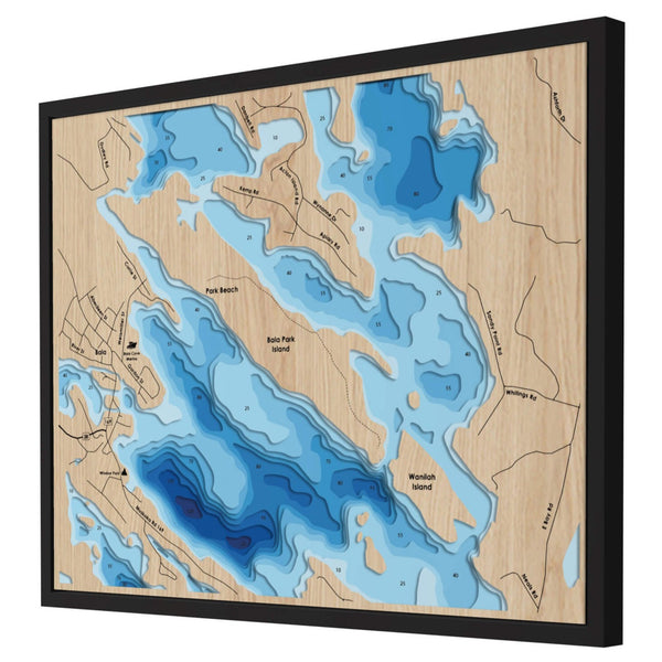 Bala Park Island 3D Wooden Map – Blue – 10 Layers