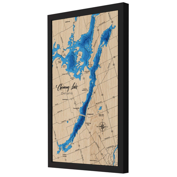 Chemong Lake 3D Wooden Map Blue – 6 Layers