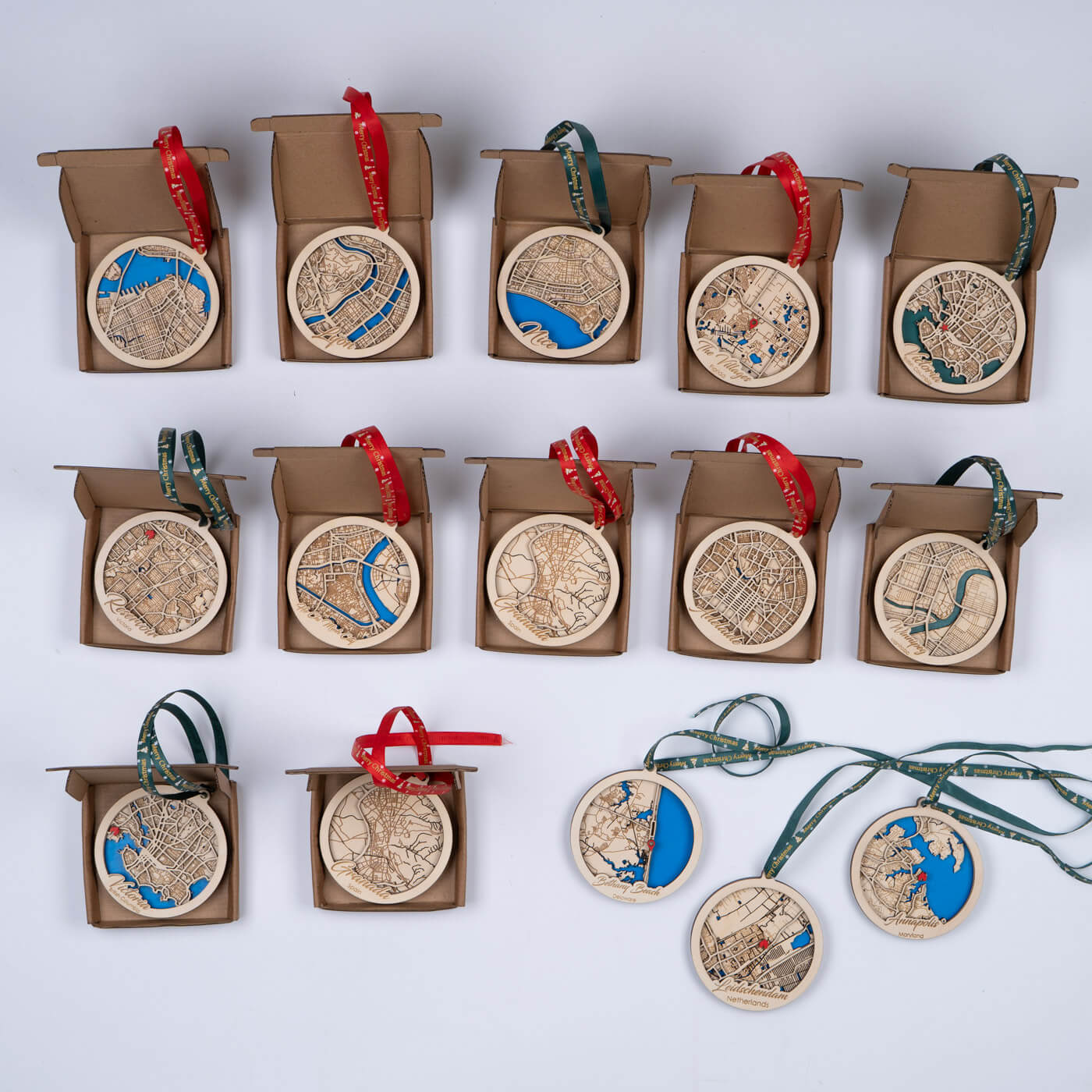 Custom 3D Wood Map Ornaments – 4.5''x4'' – Moc Tho LLC