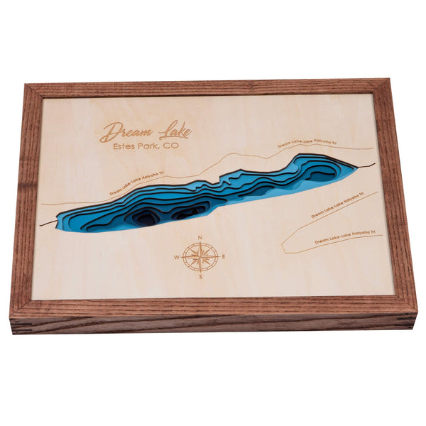 Dream Lake 3D Wooden Map - Dark Blue - 9 Layers