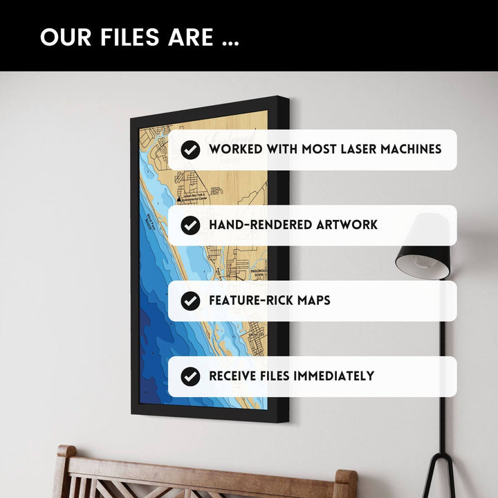 Hand-rendered Artwork with rich features & compatible with most laser machines