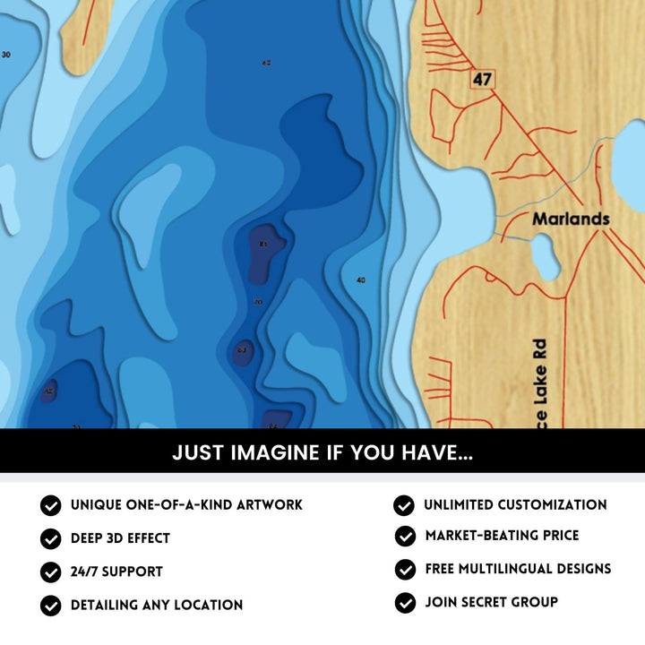 Details of Fence Lake 3D Depth Map FIles, unique wall art, deep effect, unlimited customization