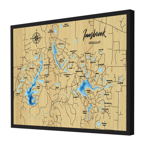 Innsbrook, Missouri 3D Wooden Map - Blue – 9 Layers – Moc Tho LLC