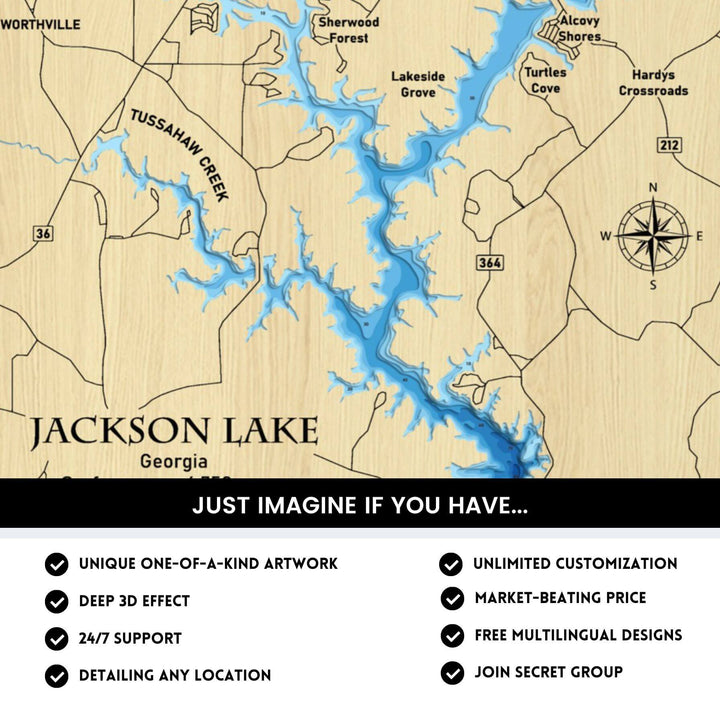Details of Jackson Lake 3D Depth Map FIles, unique wall art, deep effect, unlimited customization