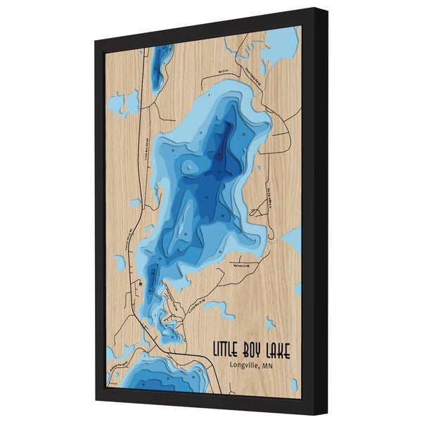 Little Boy Lake 3D Wooden Map - Blue – 9 Layer