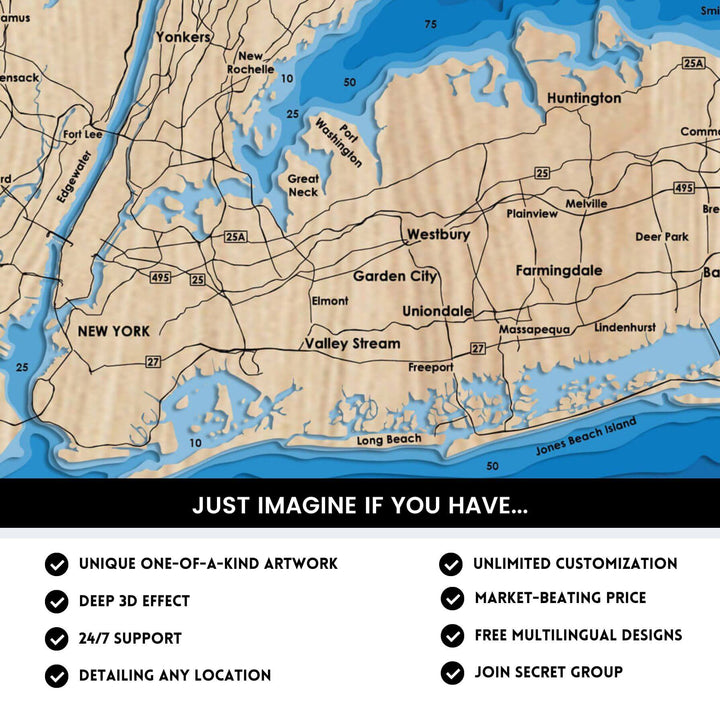 Li Map Company Long Island, New York Laser Map Files - 10 Layers - Svg/Ai/Dxf/Pdf ...