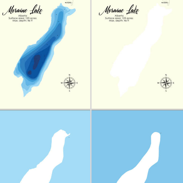 Moraine Lake, Alberta Laser Map Files - 9 Layers - Svg/Ai/Dxf/Pdf – Moc ...