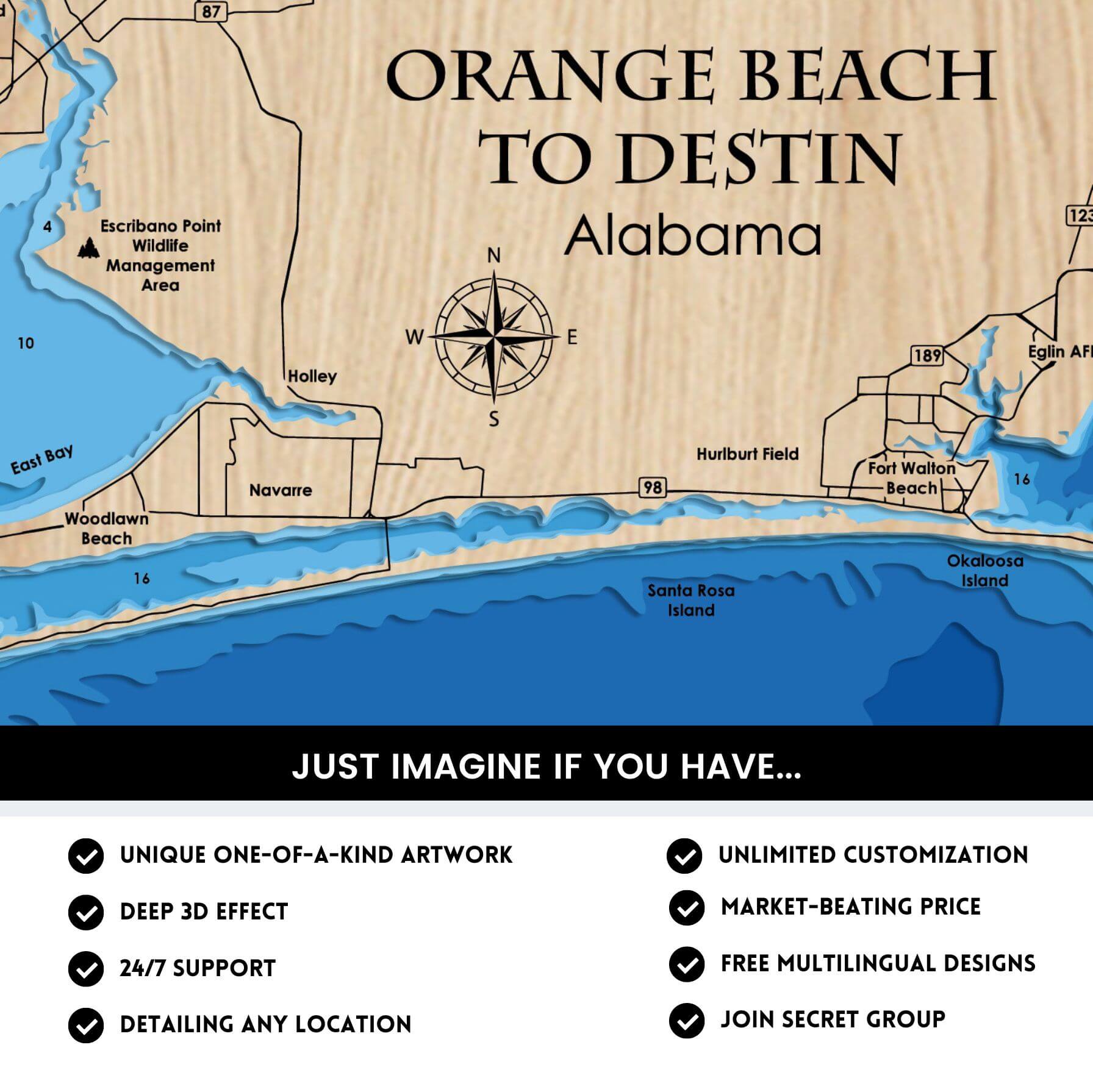 砂入遺跡　〔本文編〕〔図版編〕〔写真図版編〕 Orange Beach to Destin, Alabama Laser Map Files - 8 Layers - Svg