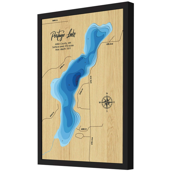 Experience the intricate details of our 3D Wooden Portage Lake Map, a perfect blend of art and geography, exclusively at Moc Tho