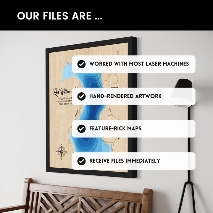 Hand-rendered Artwork with rich features & compatible with most laser machines