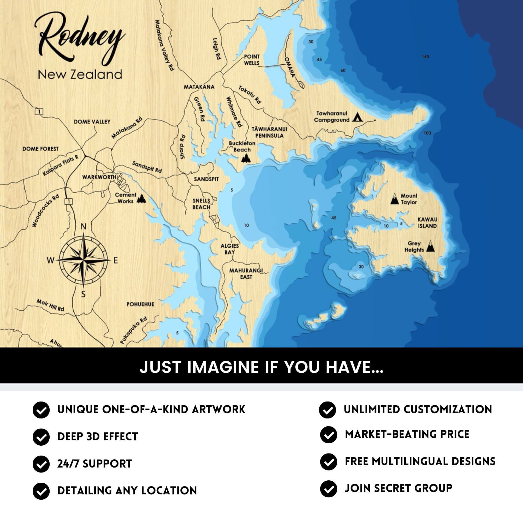Rodney, New Zealand Laser Map Files - 9 Layers - Svg/Ai/Dxf/Pdf – Moc ...