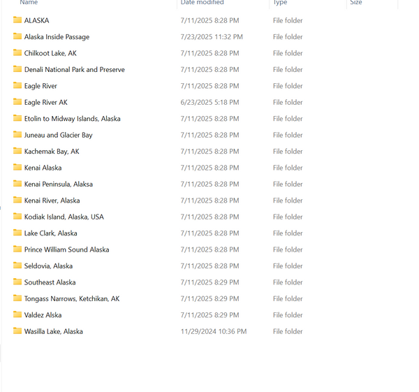 All map files in Alaska - Svg file