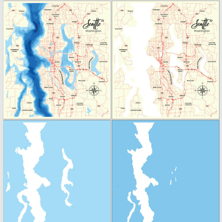 Seattle Dxf Seattle, Washington Laser Map Files - 9 Layers - Svg/Ai/Dxf/Pdf β Moc ...