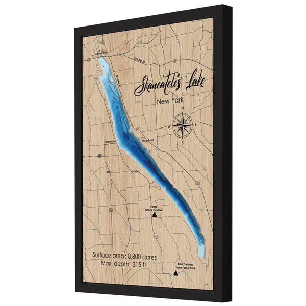 Skaneateles Lake 3D Wooden Map - Blue – 10 Layers