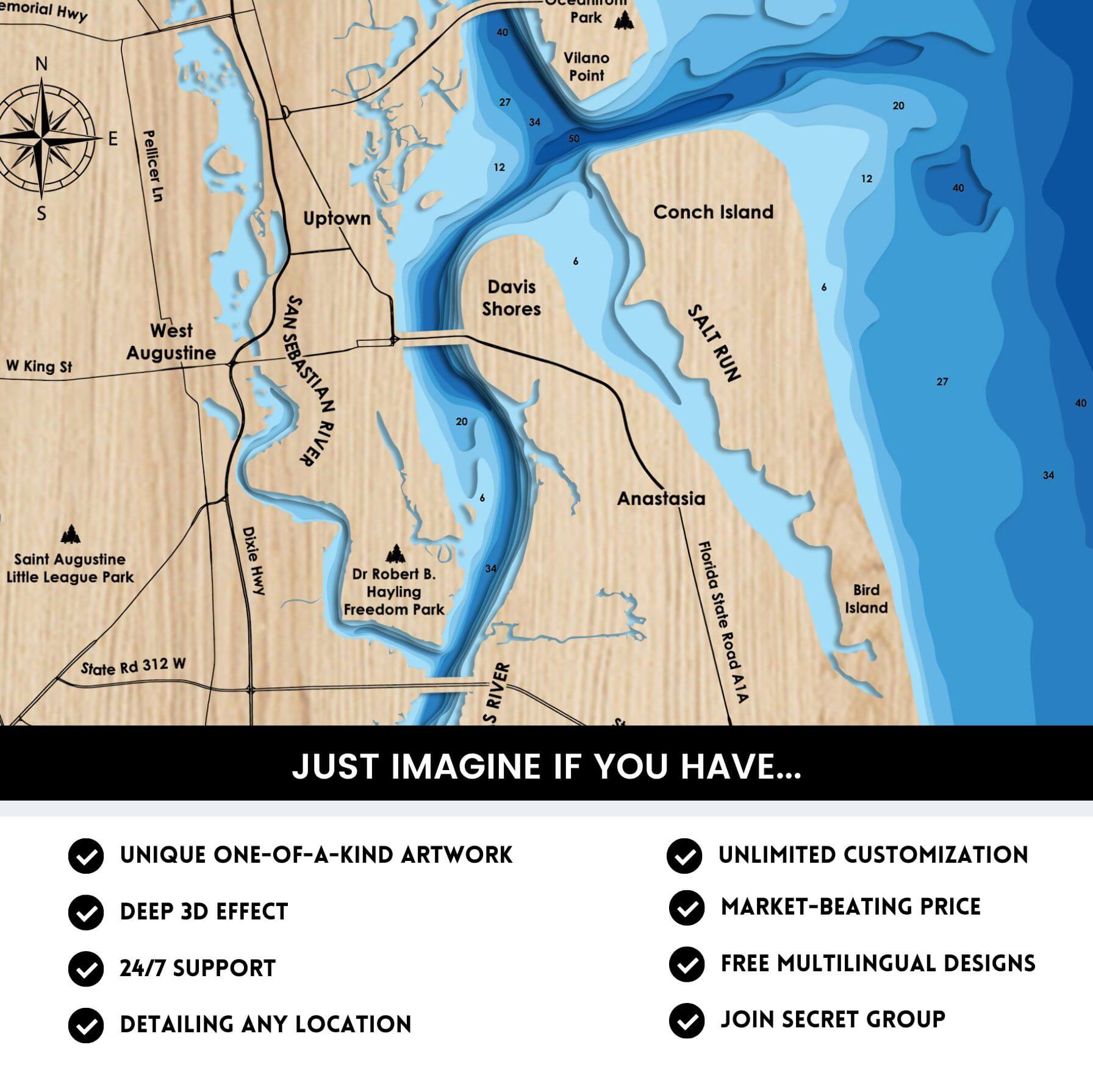 砂入遺跡　〔本文編〕〔図版編〕〔写真図版編〕 St Augustine, Florida Laser Map Files - 10 Layers - Svg/Ai/Dxf/Pdf