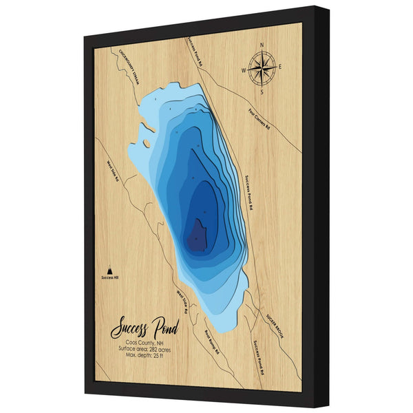 Success Pond 3D Wooden Map - Blue – 9 Layers