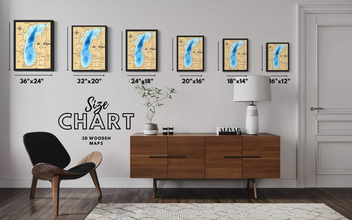 3d wooden depth maps from Moc Tho with various sizes for your lake house living room bedroom